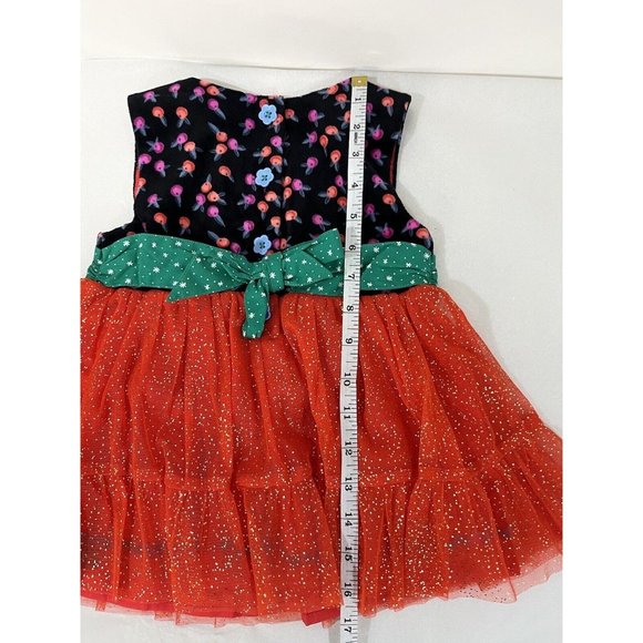 Matilda Jane Caroling Away Top Size 4 New Embroidery Flower Red Tulle Christmas - Picture 11 of 12